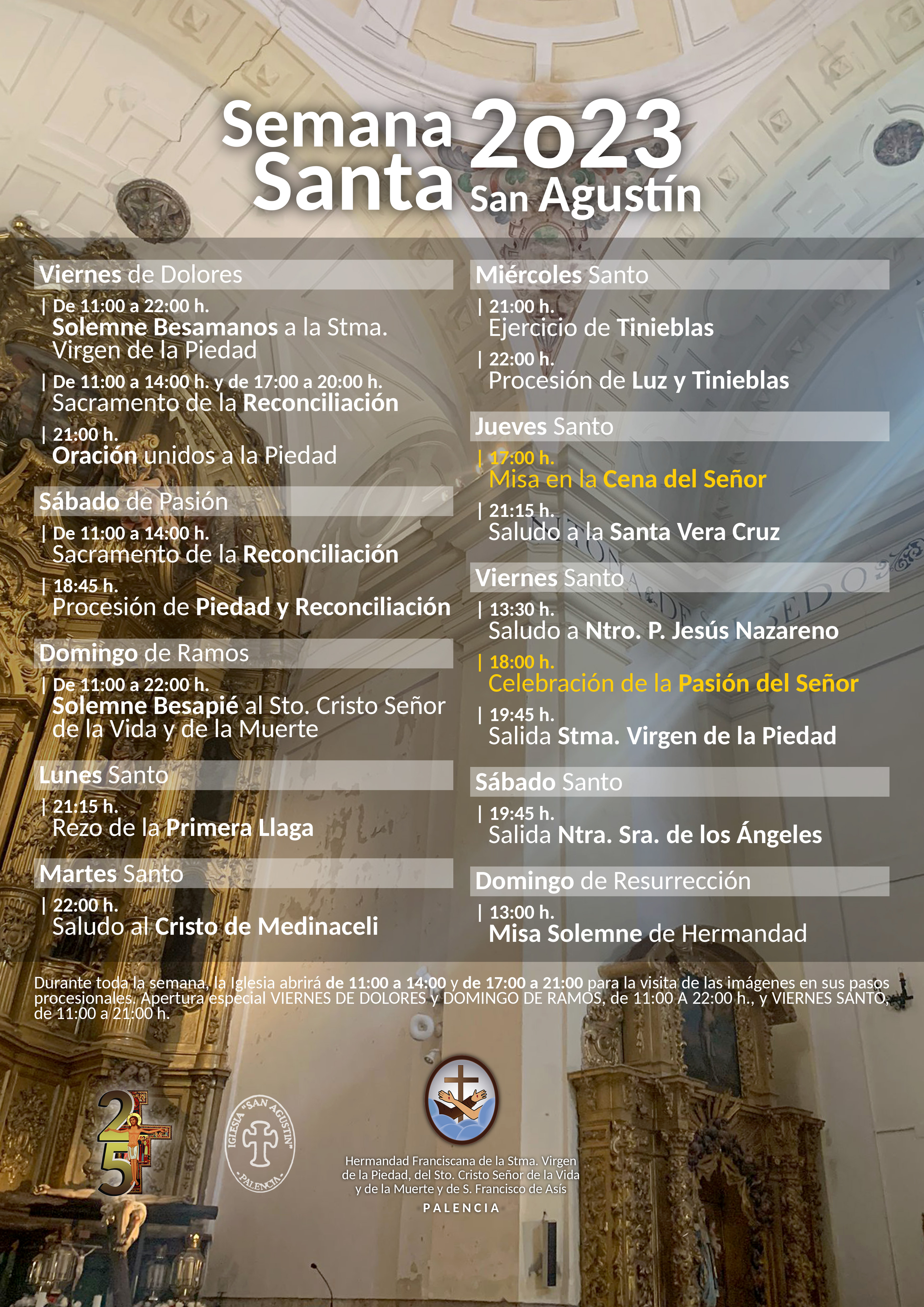 Portada de 2023 Cultos Semana Santa